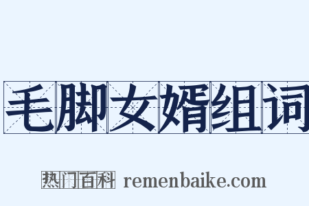 毛脚女婿组词是什么意思的图片